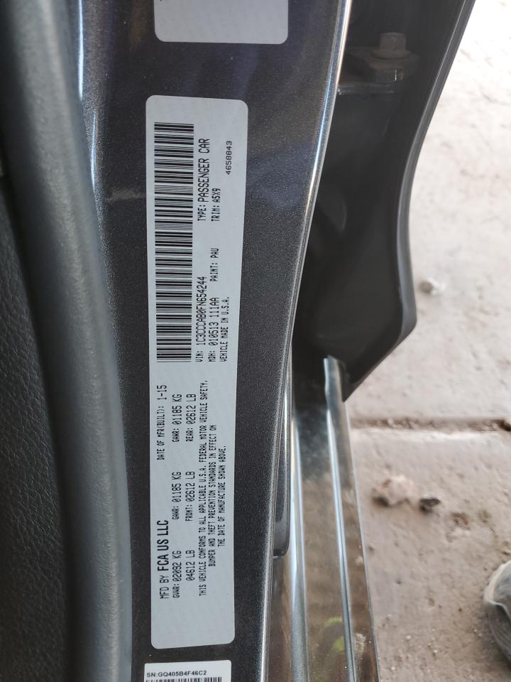 2015 Chrysler 200 Limited VIN: 1C3CCCAB0FN654244 Lot: 81995215