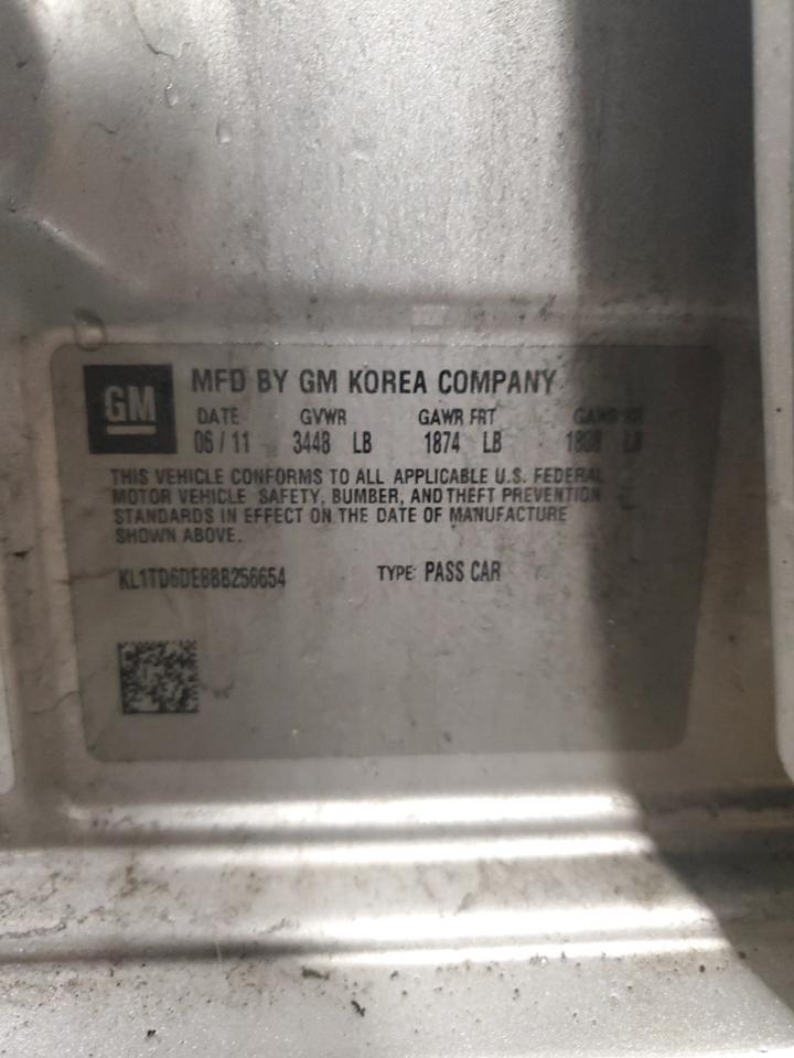 2011 Chevrolet Aveo Ls VIN: KL1TD6DE8BB256654 Lot: 90201895