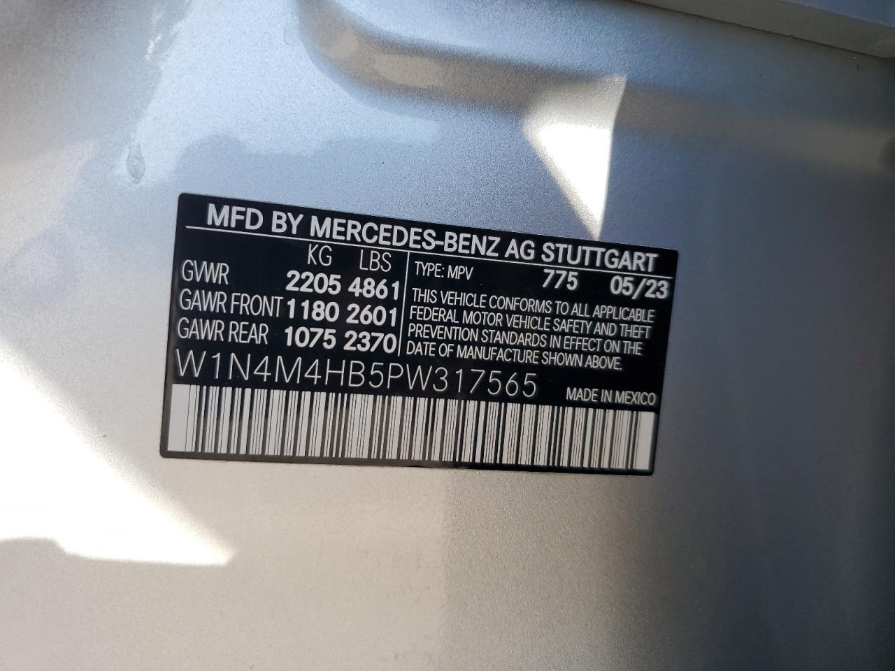 2023 Mercedes-Benz Glb 250 4Matic VIN: W1N4M4HB5PW317565 Lot: 85308055