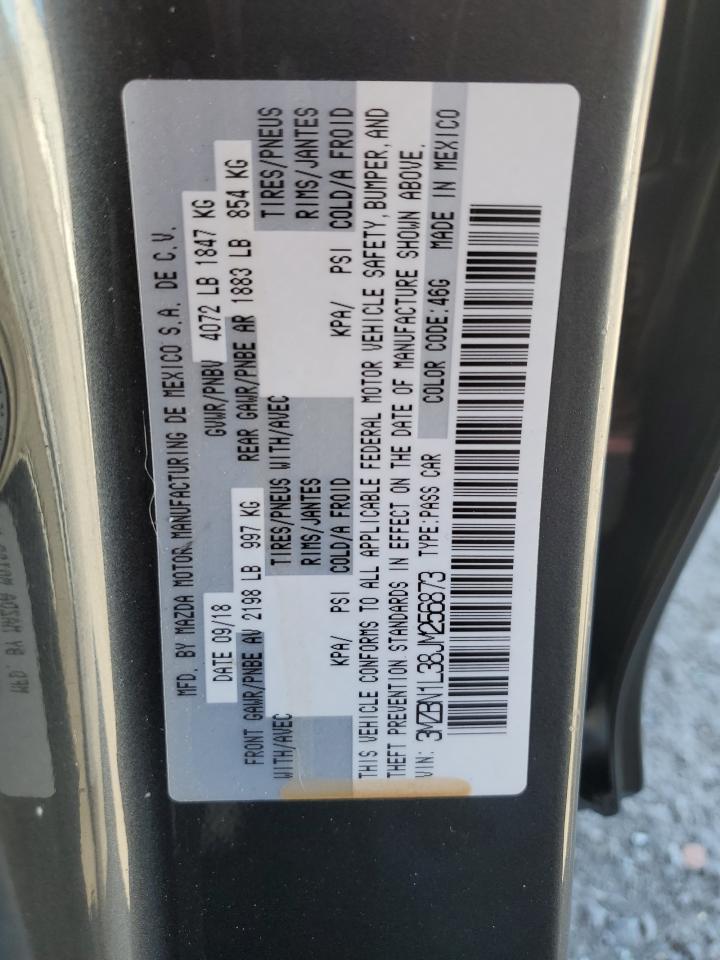 2018 Mazda 3 Touring VIN: 3MZBN1L38JM256873 Lot: 89577655