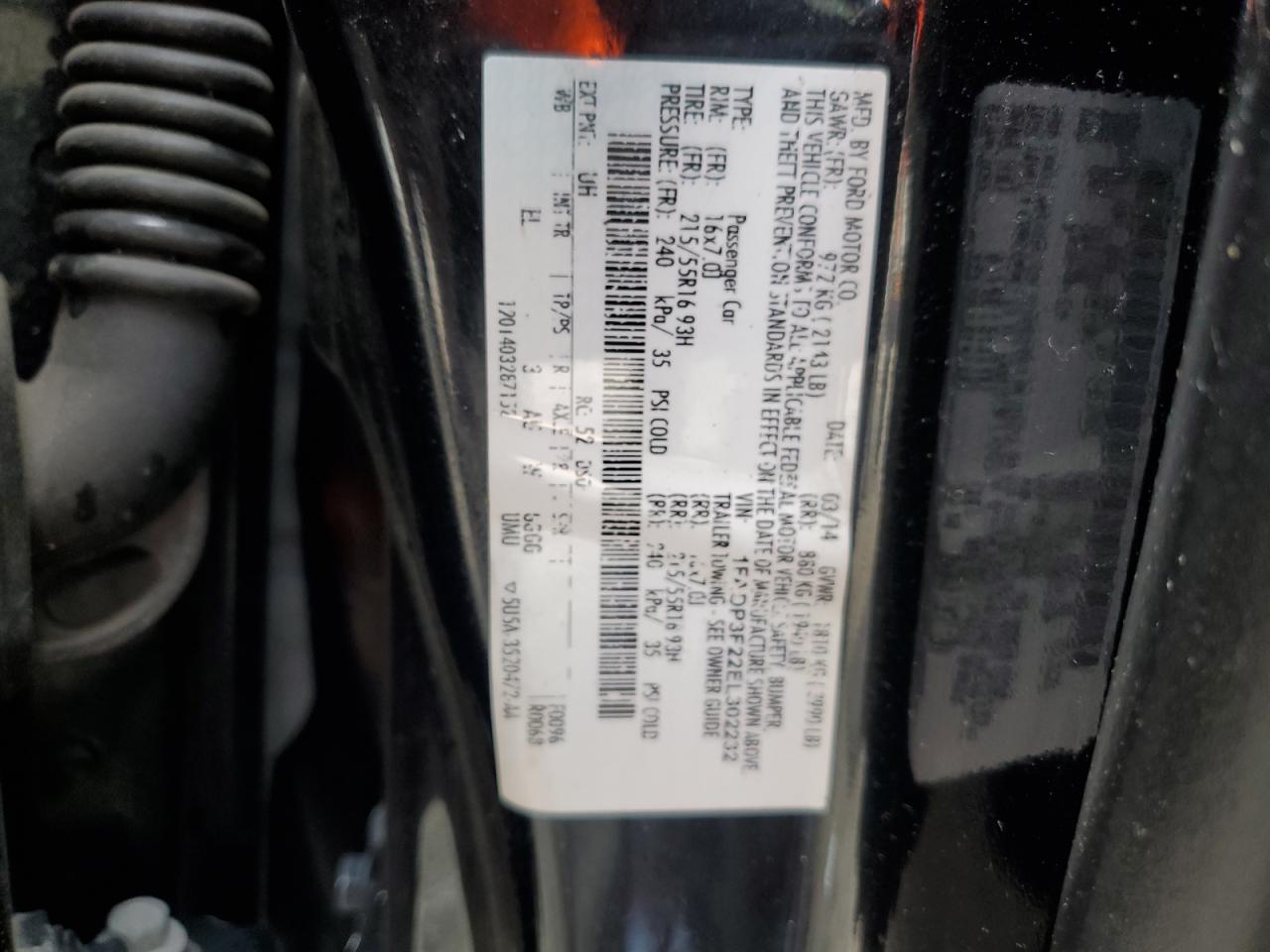 2014 Ford Focus Se VIN: 1FADP3F22EL302232 Lot: 84264395