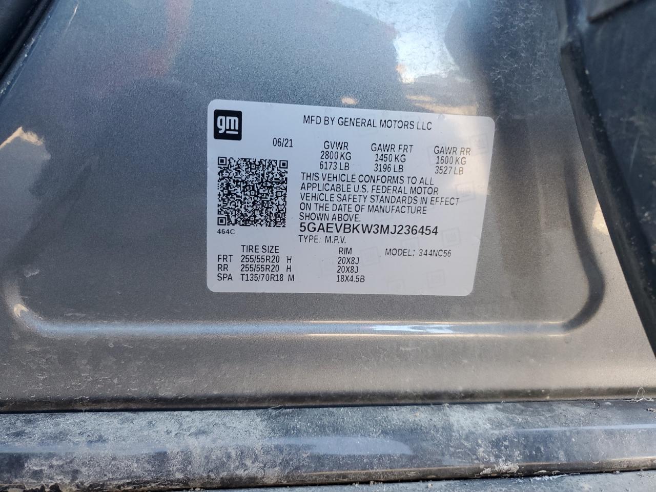 2021 Buick Enclave Premium VIN: 5GAEVBKW3MJ236454 Lot: 84947145