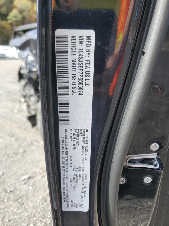 2023 Jeep Grand Wagoneer L Series I VIN: 1C4SJSEP7PS506074 Lot: 90644235