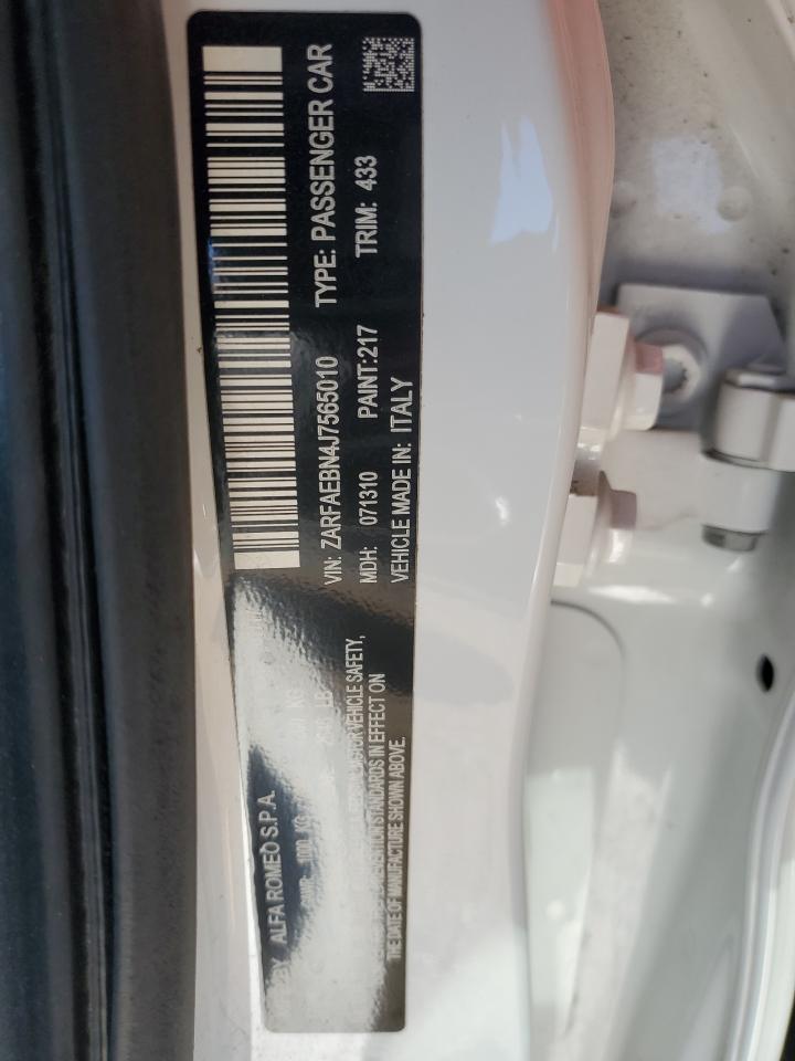 2018 Alfa Romeo Giulia VIN: ZARFAEBN4J7565010 Lot: 82674385