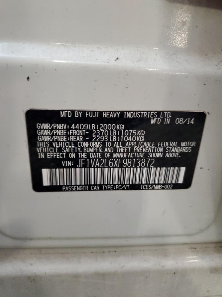 2015 Subaru Wrx Sti VIN: JF1VA2L6XF9813872 Lot: 81993835