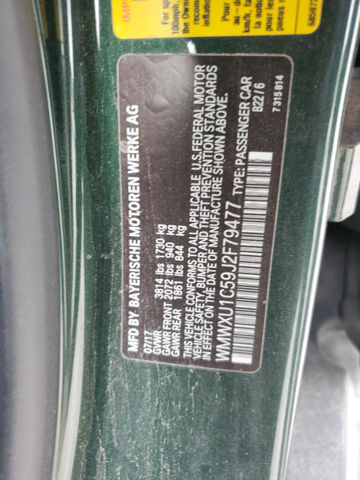 2018 Mini Cooper VIN: WMWXU1C59J2F79477 Lot: 89888675