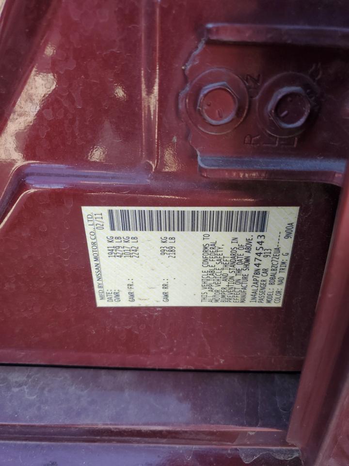 2011 Nissan Altima VIN: 1N4AL2AP7BN474543 Lot: 82342075