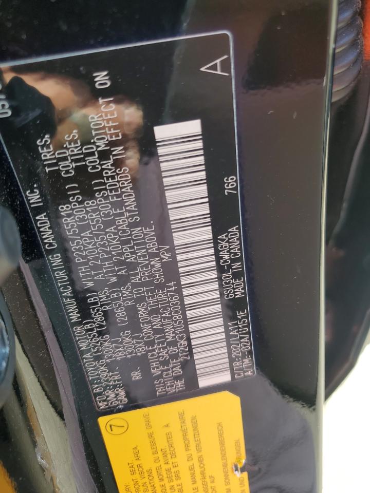 2008 Lexus Rx 350 VIN: 2T2GK31U58C036744 Lot: 82212635