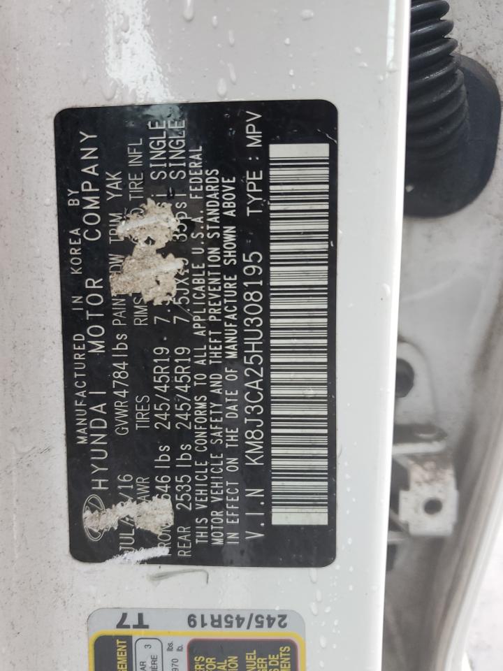 2017 Hyundai Tucson Limited VIN: KM8J3CA25HU308195 Lot: 85594845