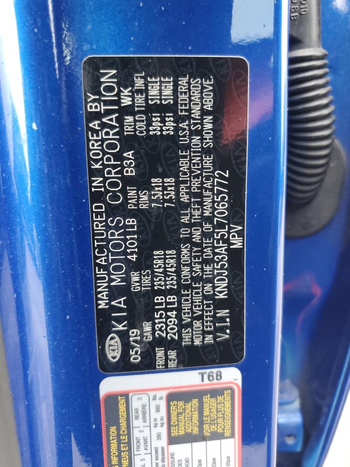 2020 Kia Soul Gt-Line Turbo VIN: KNDJ53AF5L7065772 Lot: 86173645