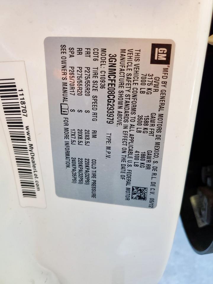 2012 Chevrolet Avalanche Lt VIN: 3GNMCFE08CG293979 Lot: 86158825