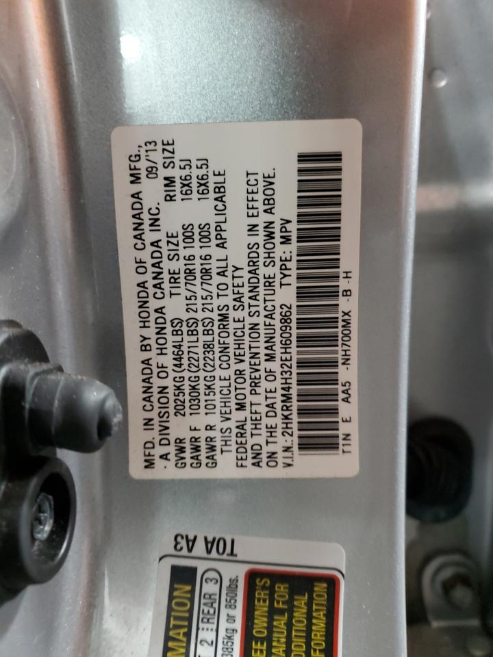 2014 Honda Cr-V Lx VIN: 2HKRM4H32EH609862 Lot: 89847675