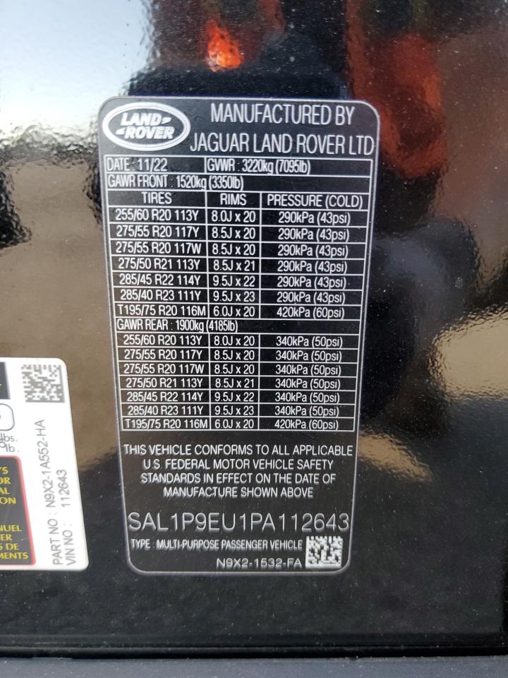 2023 Land Rover Range Rover Sport Dynamic Se VIN: SAL1P9EU1PA112643 Lot: 84786545