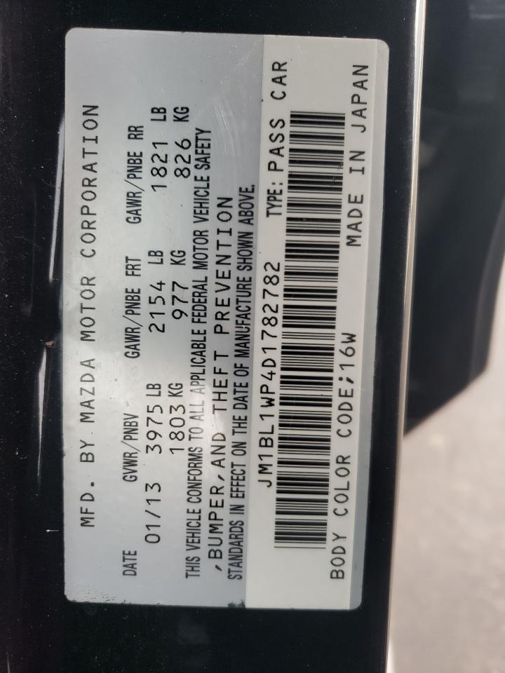 2013 Mazda 3 I VIN: JM1BL1WP4D1782782 Lot: 86495275