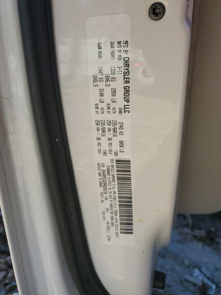 2011 Chrysler Town & Country Touring VIN: 2A4RR5DG2BR698230 Lot: 82600485