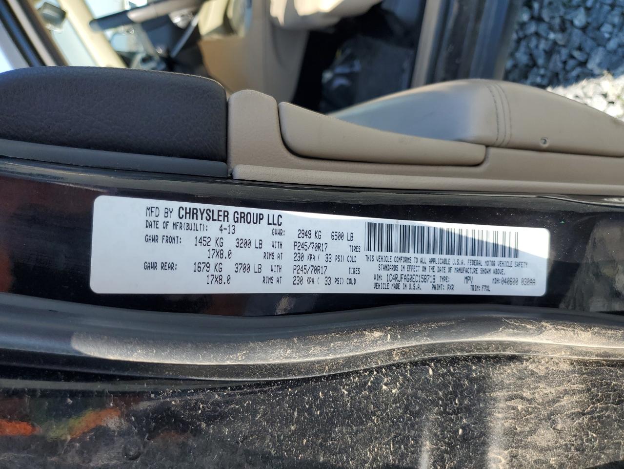 2014 Jeep Grand Cherokee Laredo VIN: 1C4RJFAG0EC158718 Lot: 82608065