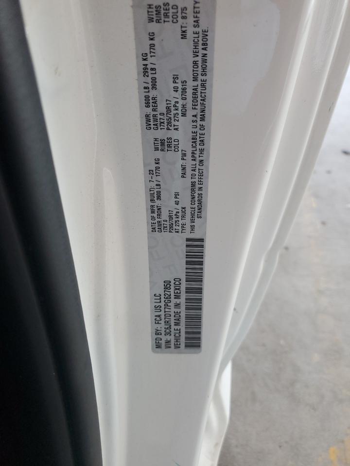 2023 Ram 1500 Classic Tradesman VIN: 3C6JR7DT7PG627850 Lot: 81917285