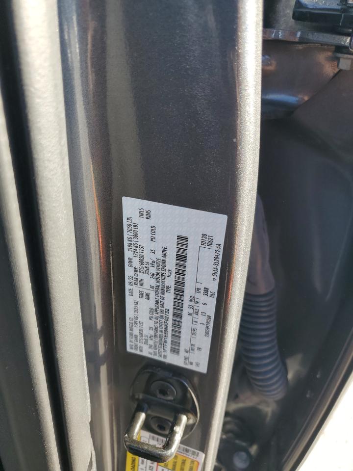 2022 Ford F150 Supercrew VIN: 1FTFW1E59NKF02732 Lot: 87074835