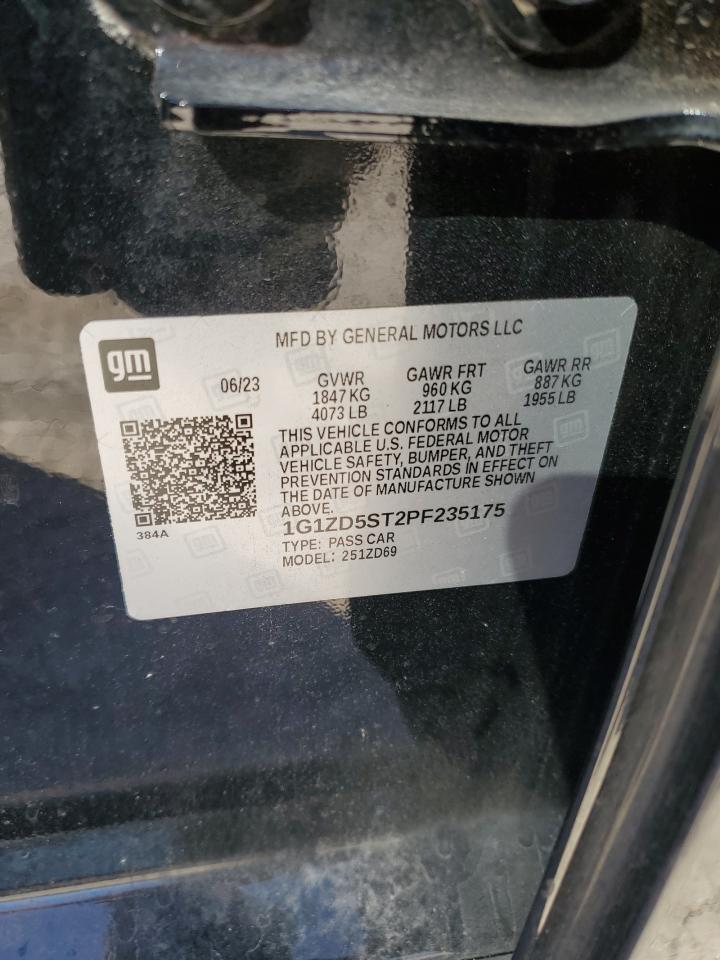 2023 Chevrolet Malibu Lt VIN: 1G1ZD5ST2PF235175 Lot: 90809735