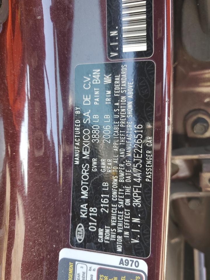 2018 Kia Forte Lx VIN: 3KPFL4A75JE226516 Lot: 82289835