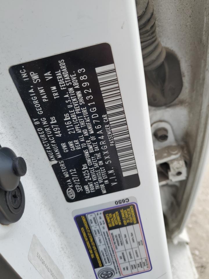 2013 Kia Optima Sx VIN: 5XXGR4A67DG132983 Lot: 86217575