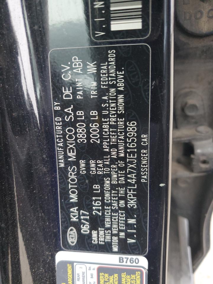 2018 Kia Forte Lx VIN: 3KPFL4A7XJE165986 Lot: 82737275