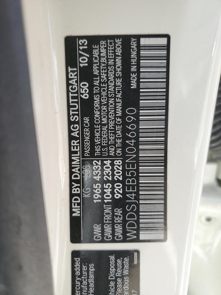 2014 Mercedes-Benz Cla 250 VIN: WDDSJ4EB5EN046690 Lot: 90804435