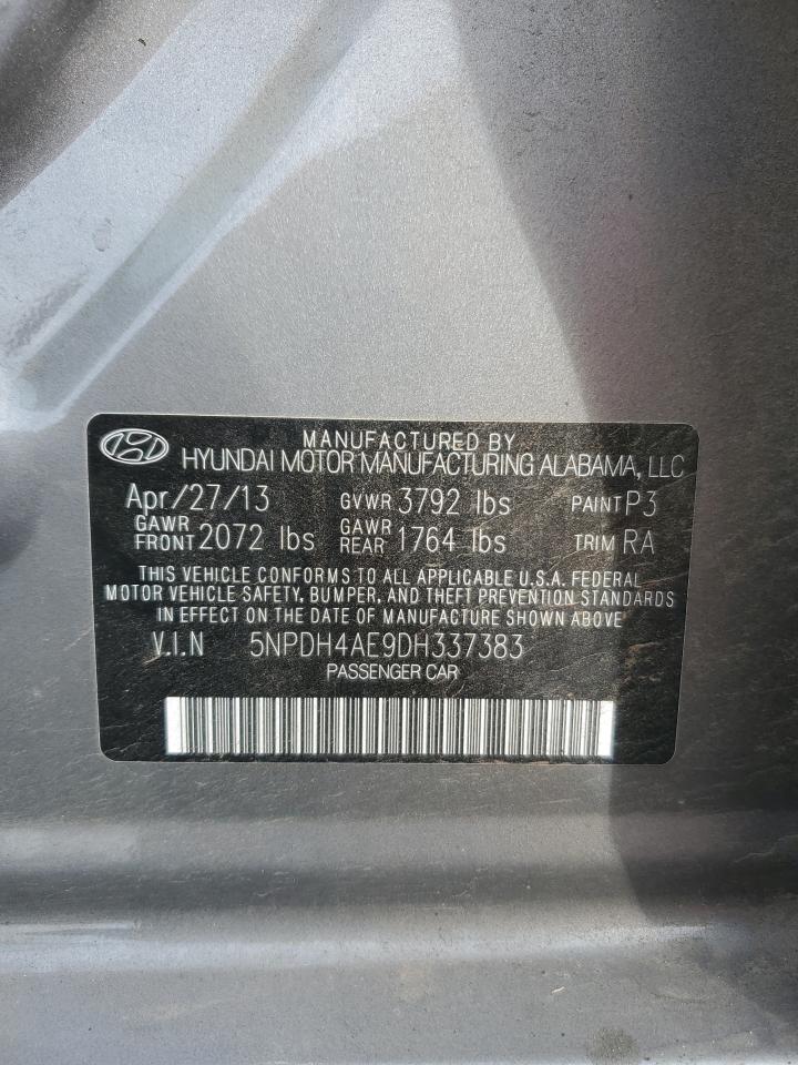 2013 Hyundai Elantra Gls VIN: 5NPDH4AE9DH337383 Lot: 84786375
