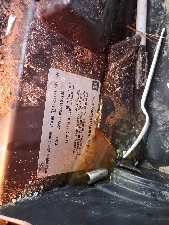 2008 GMC Sierra K1500 VIN: 3GTEK13MX8G116527 Lot: 85709045