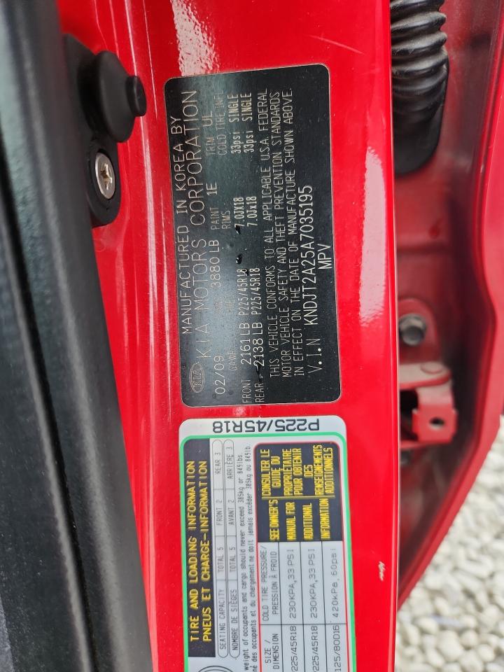 2010 Kia Soul + VIN: KNDJT2A25A7035195 Lot: 85944535