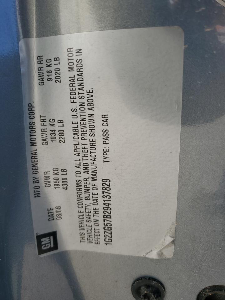 2009 Pontiac G6 VIN: 1G2ZG57B294137829 Lot: 82558115