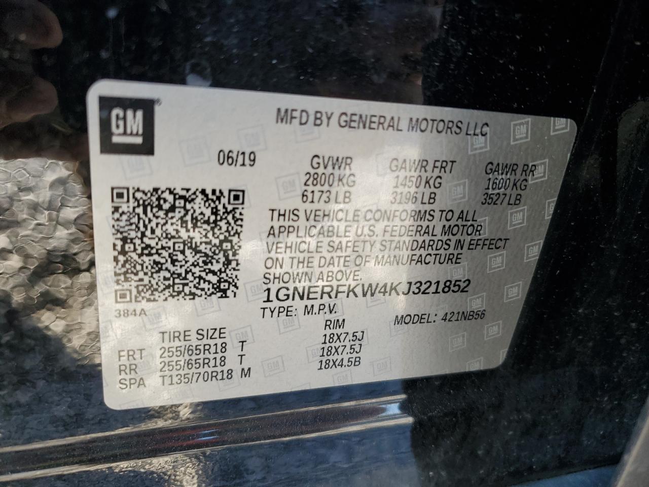 2019 Chevrolet Traverse Ls VIN: 1GNERFKW4KJ321852 Lot: 84602895