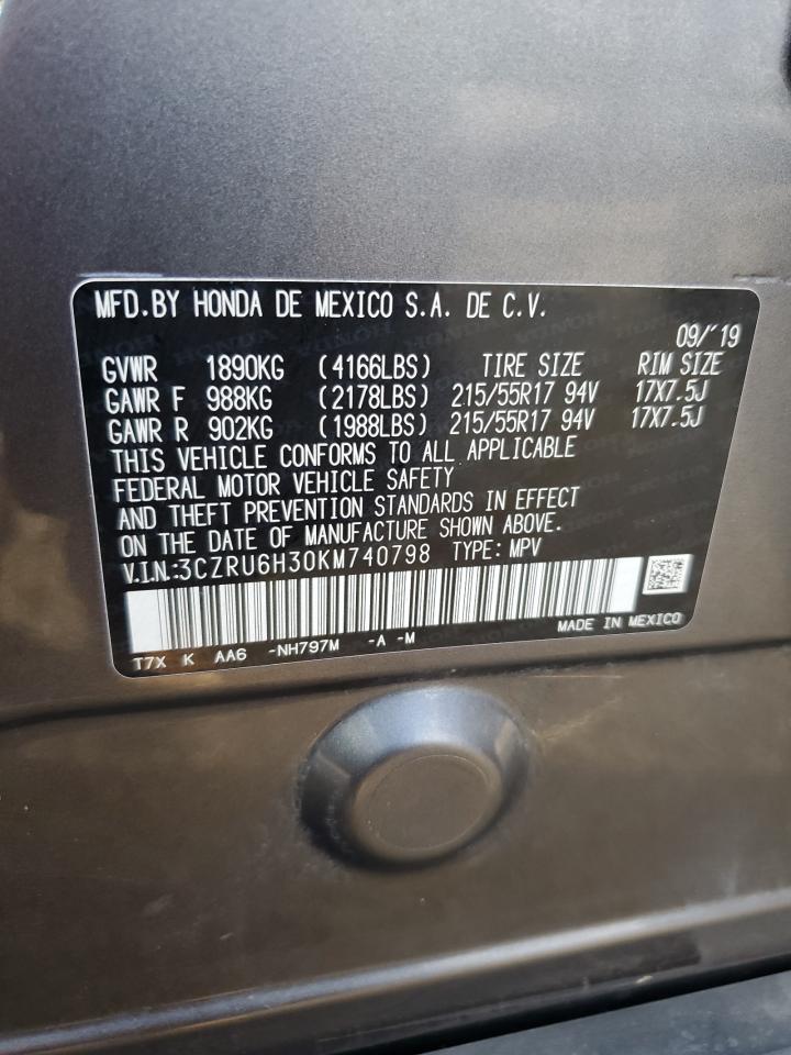 2019 Honda Hr-V Lx VIN: 3CZRU6H30KM740798 Lot: 85665635