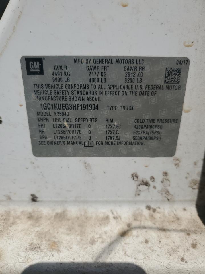 2017 Chevrolet Silverado K2500 Heavy Duty VIN: 1GC1KUEG3HF191904 Lot: 84889125