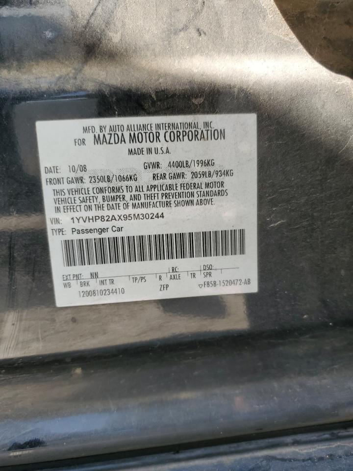 2009 Mazda 6 I VIN: 1YVHP82AX95M30244 Lot: 84169055
