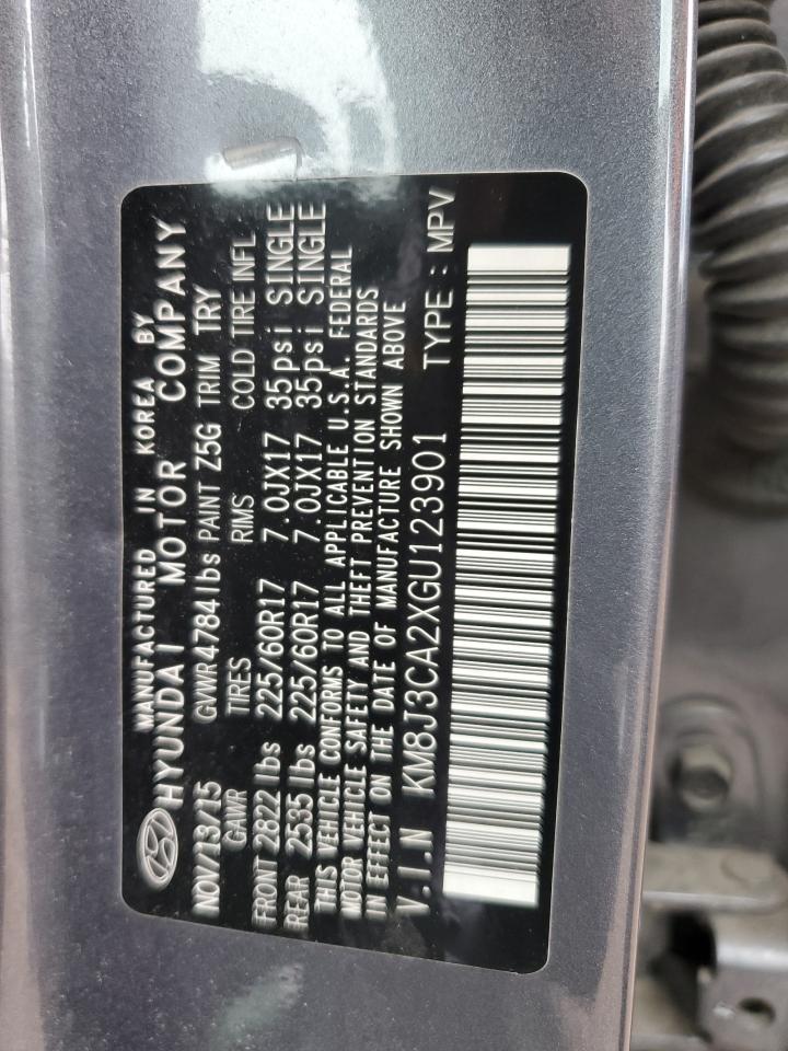 2016 Hyundai Tucson Limited VIN: KM8J3CA2XGU123901 Lot: 85505505