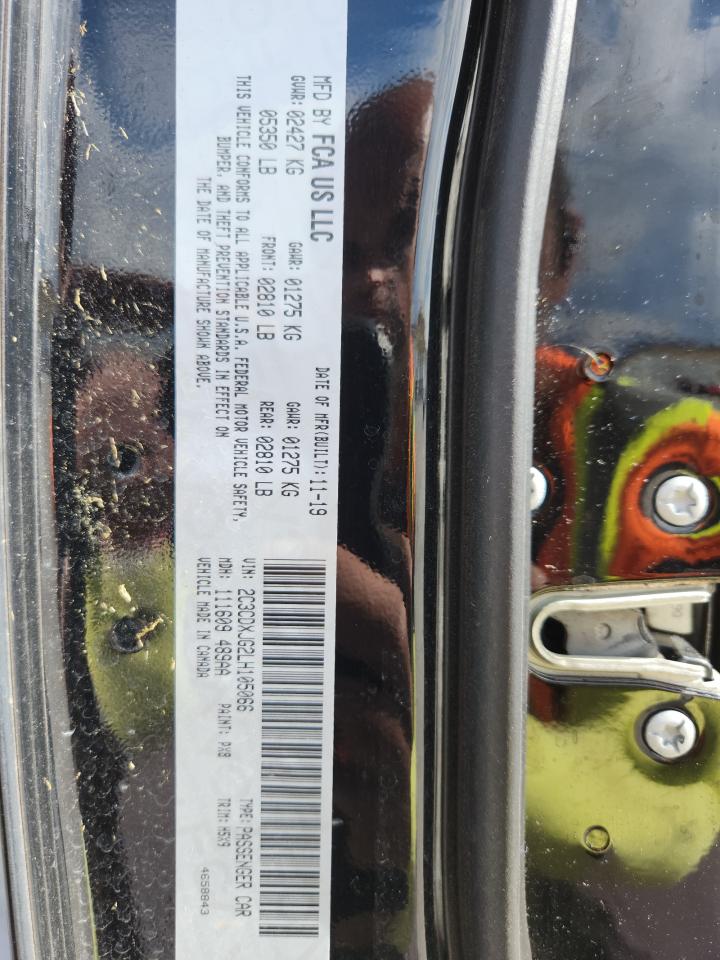 2020 Dodge Charger Sxt VIN: 2C3CDXJG2LH105066 Lot: 86179325