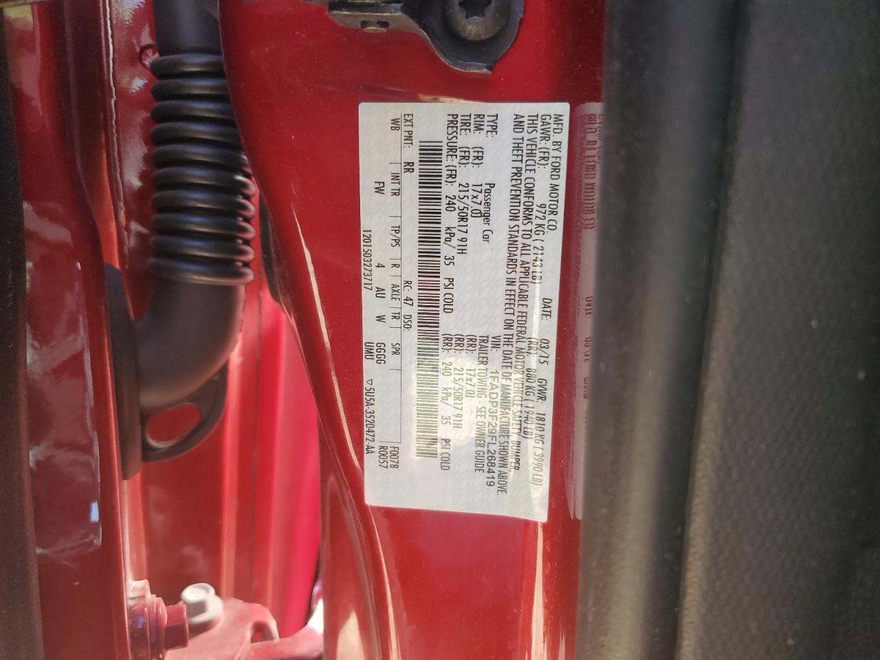 2015 Ford Focus Se VIN: 1FADP3F29FL268419 Lot: 86082545