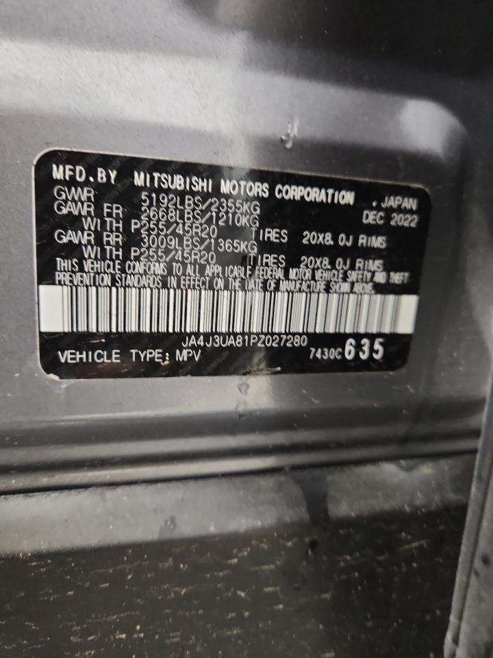 2023 Mitsubishi Outlander Se VIN: JA4J3UA81PZ027280 Lot: 86450985