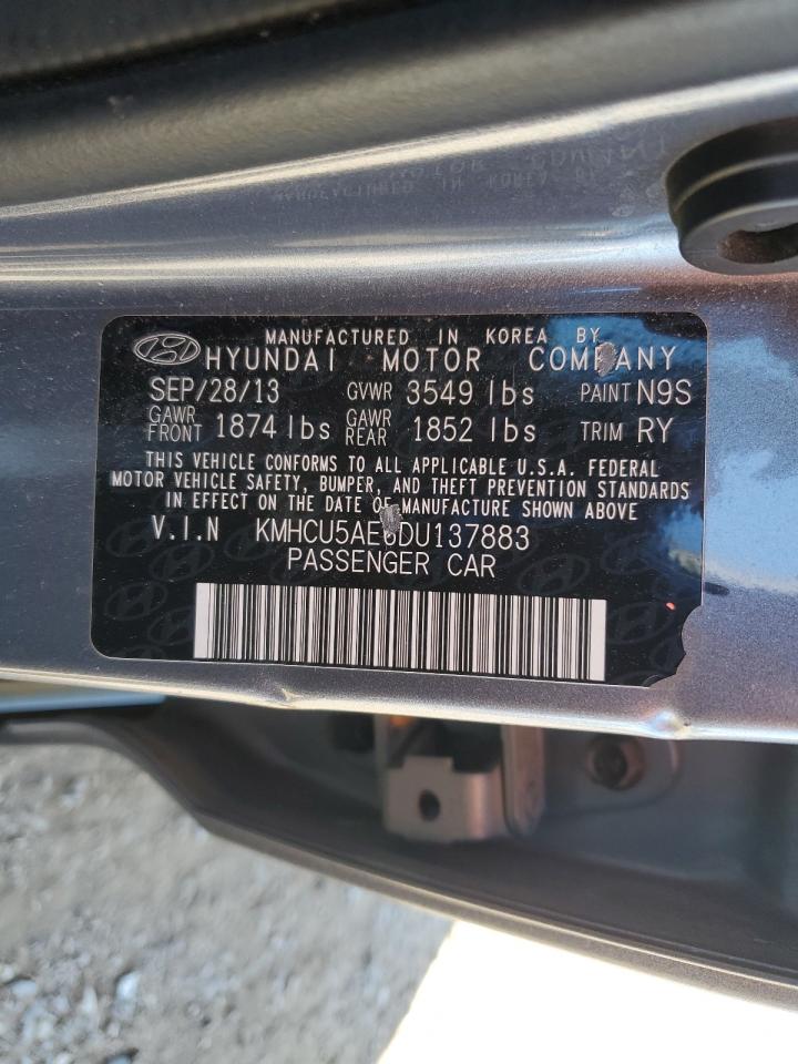 2013 Hyundai Accent Gls VIN: KMHCU5AE6DU137883 Lot: 85961215
