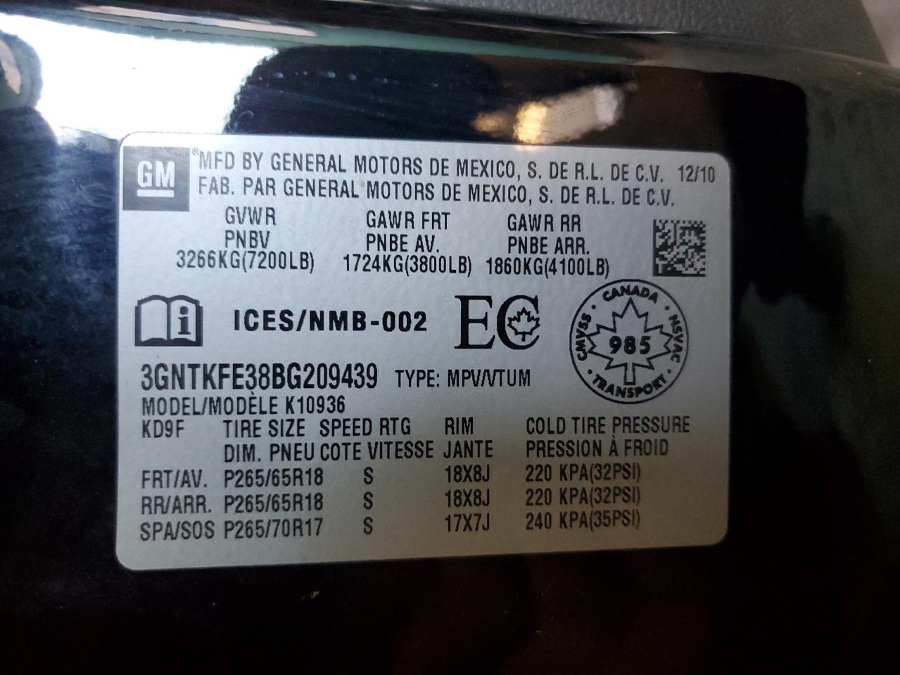 2011 Chevrolet Avalanche Lt VIN: 3GNTKFE38BG209439 Lot: 81909405