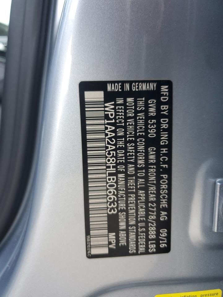 2017 Porsche Macan VIN: WP1AA2A58HLB06633 Lot: 81952695