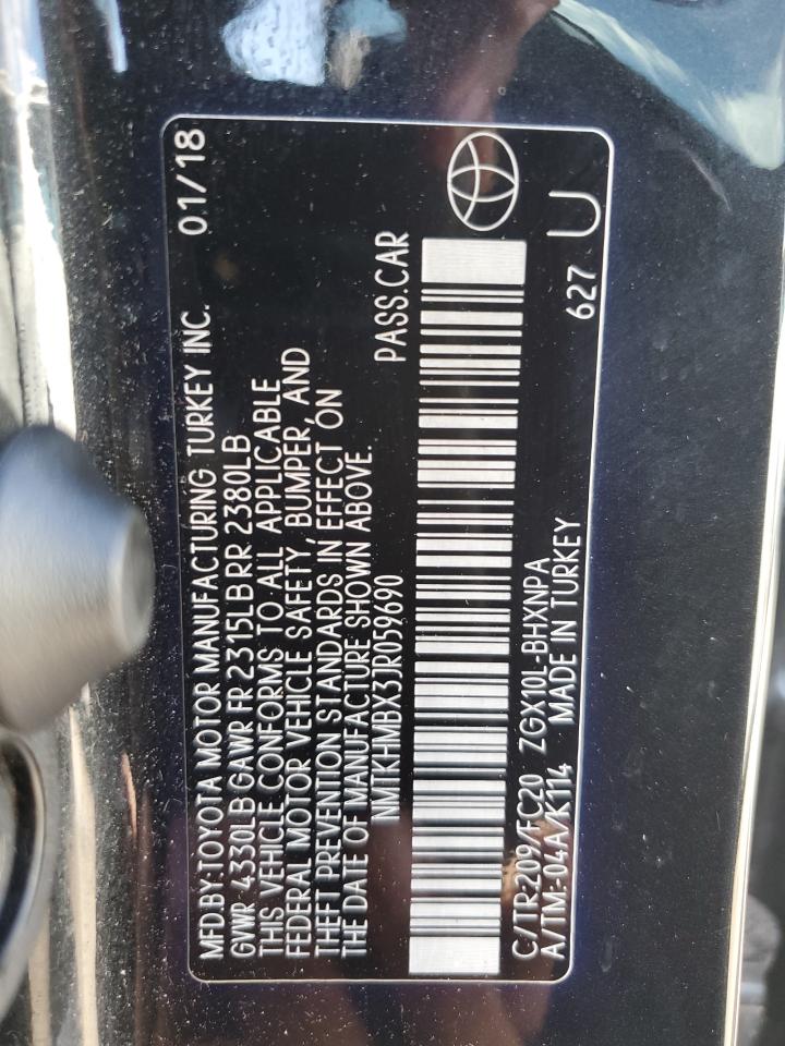 2018 Toyota C-Hr Xle VIN: NMTKHMBX3JR059690 Lot: 85523705