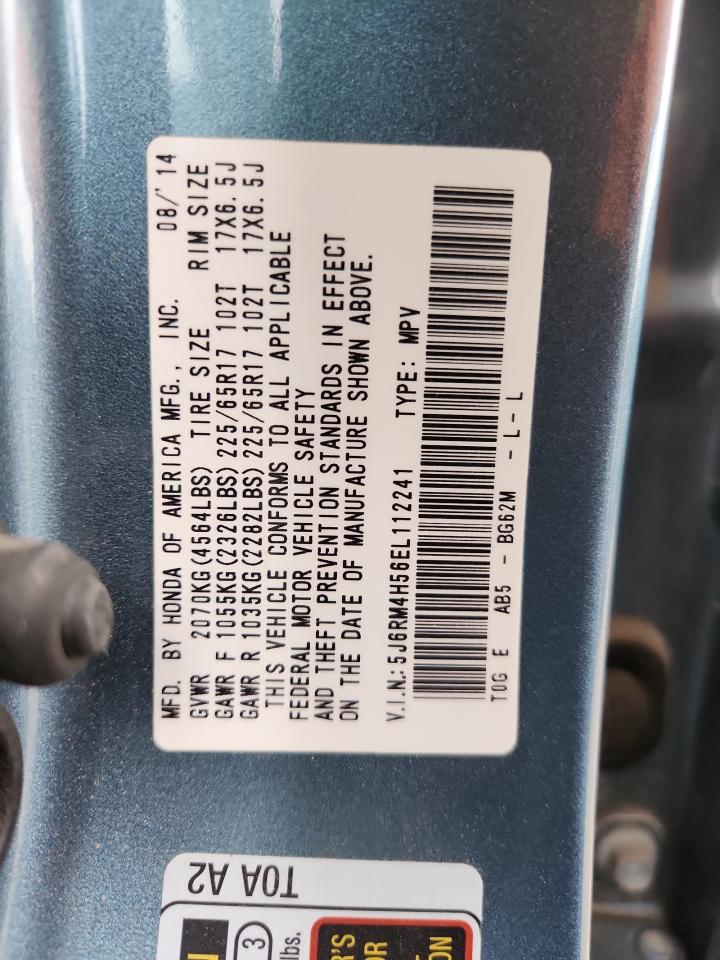 2014 Honda Cr-V Ex VIN: 5J6RM4H56EL112241 Lot: 85682275