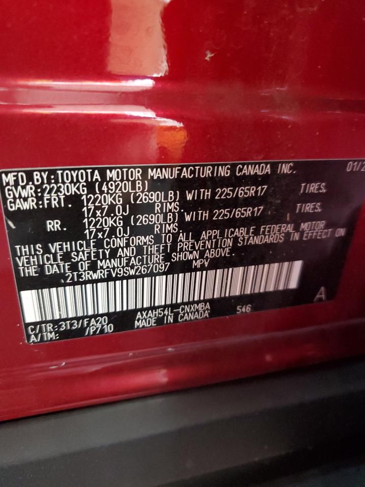 2025 Toyota Rav4 Xle VIN: 2T3RWRFV9SW267097 Lot: 85599255