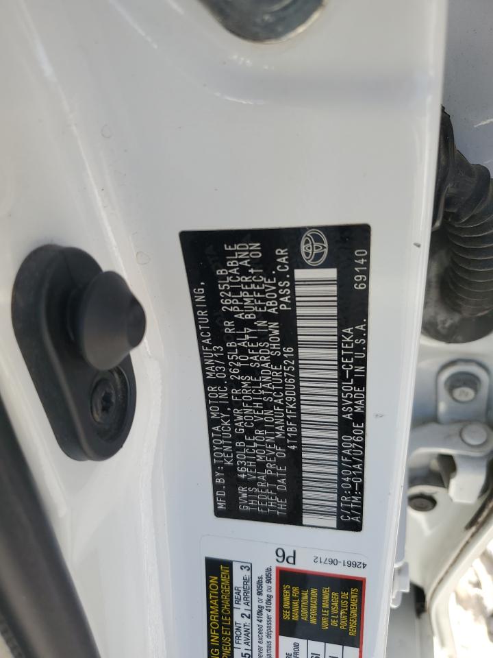 2013 Toyota Camry L VIN: 4T1BF1FK9DU675216 Lot: 82206615