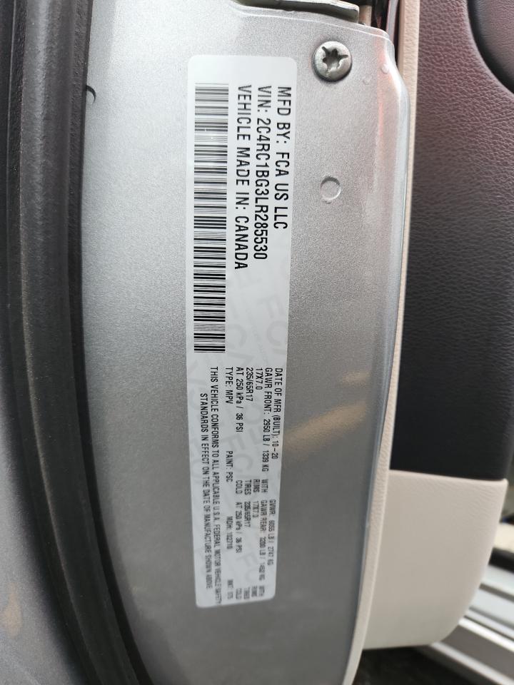 2020 Chrysler Pacifica Touring L VIN: 2C4RC1BG3LR285530 Lot: 85204845