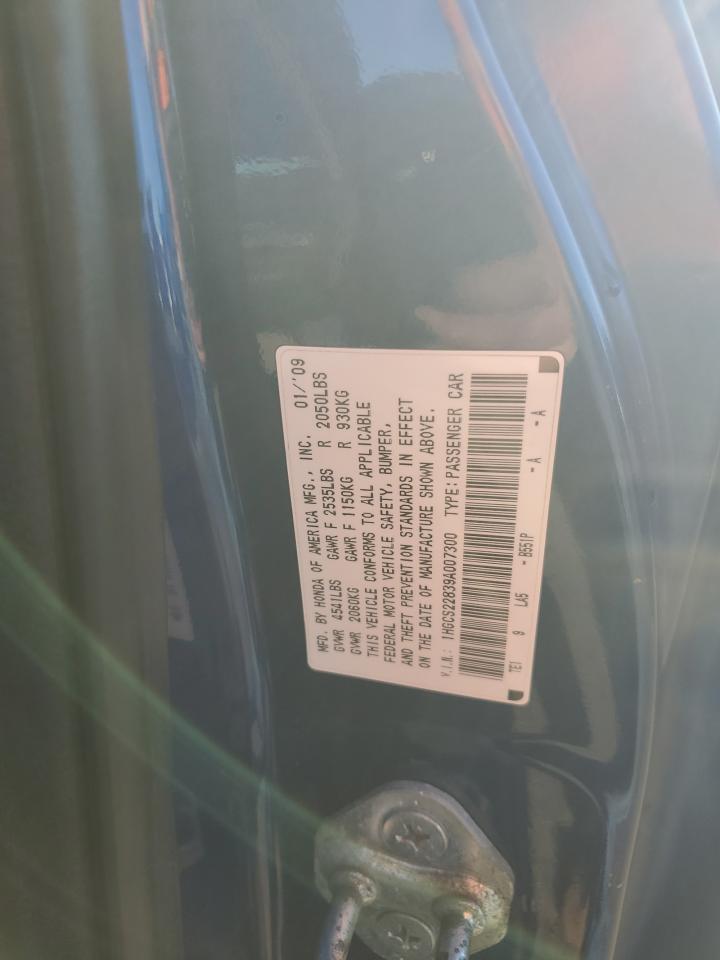 2009 Honda Accord Exl VIN: 1HGCS22839A007300 Lot: 86455675