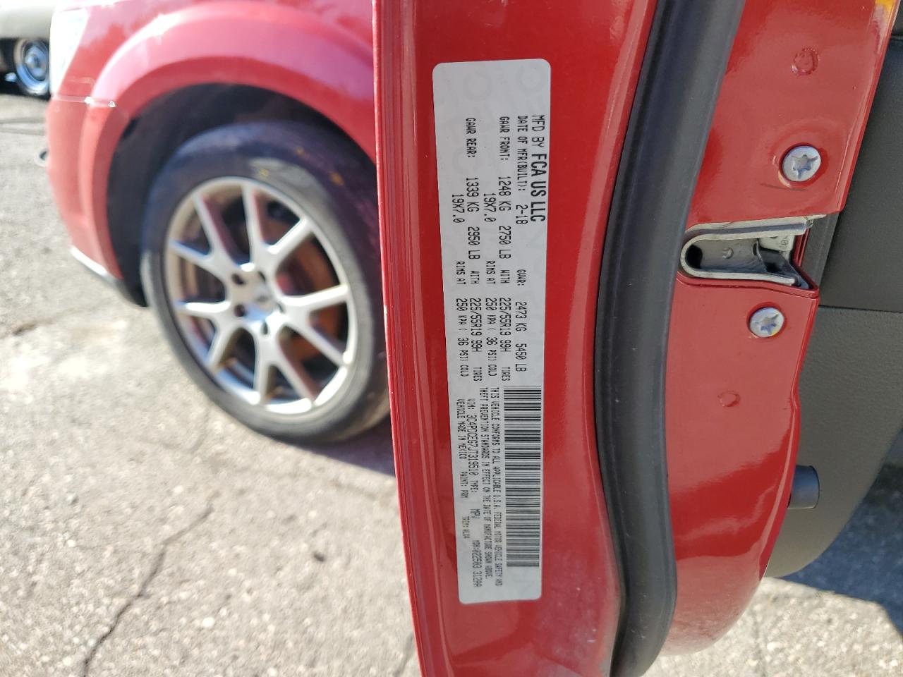 2018 Dodge Journey Gt VIN: 3C4PDCEG7JT319510 Lot: 90480125