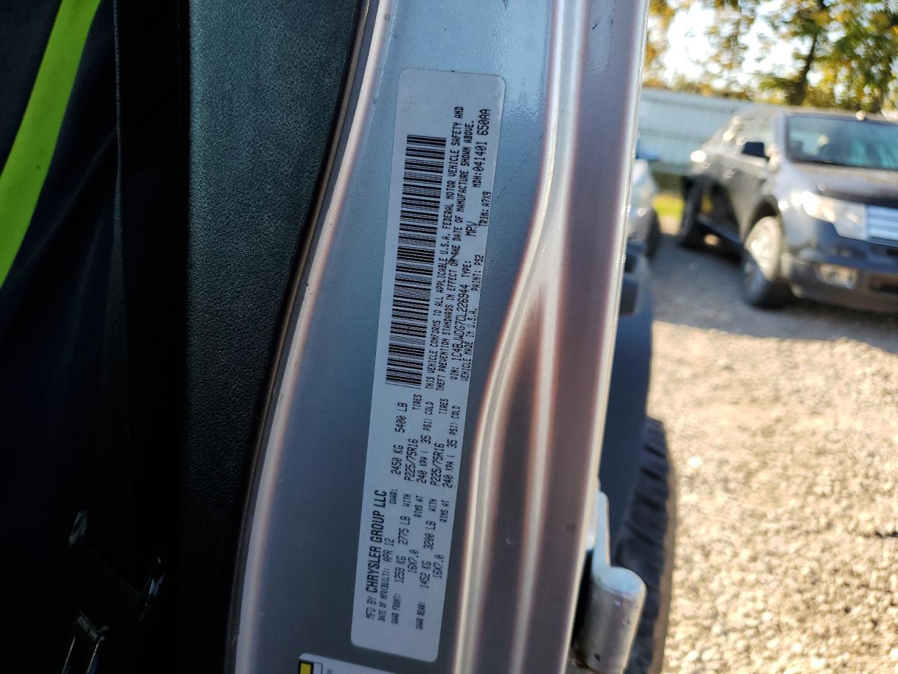2012 Jeep Wrangler Unlimited Sport VIN: 1C4BJWDG7CL226944 Lot: 85363735